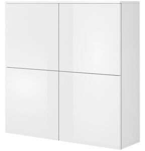 Dulap LIVO KM100, alb, cu 4 usi, 100x29x100 cm