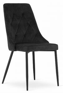 Scaun de sufragerie IMOLA din catifea neagra