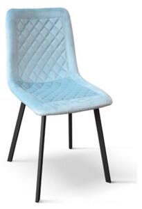 Scaun Slim ,structura metalica ,catifea - BLEU