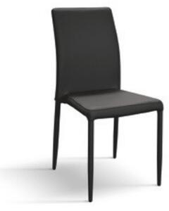Scaun Indigo ,structura metalica si piele ecologica - NEGRU