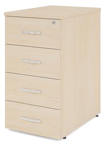 Container Impress 40,6 x 60 cm - 4 sertare (pentru masa Impress 76 cm), paltin