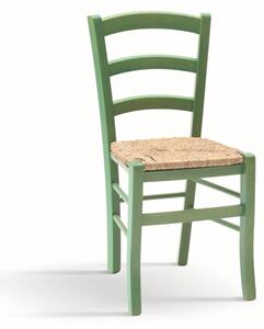 Scaun Verona ,lemn fag ,sezut impletitura paie - VERDE ANILINA