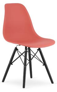 Scaun coral OSAKA cu picioare negre