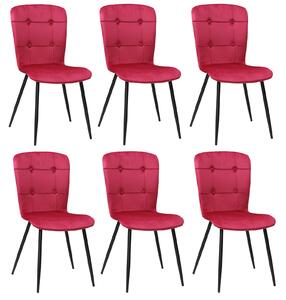 Set 6 Scaune Luca Rosu Fucsia