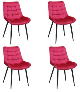 Set 4 Scaune Onix Roșu Fucsia