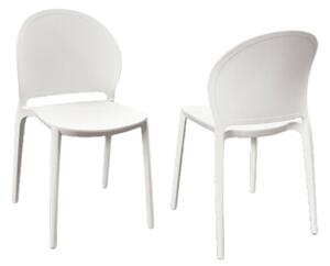 SCAUN TONDO -POLIPROPILENA-HORECA - ALB