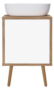 Oltens Hedvig dulap 50x45x49.7 cm sub chiuveta pe perete alb-stejar 60203060