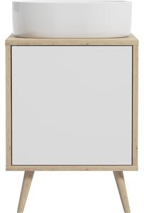 Oltens Hedvig dulap 50x45x49.7 cm sub chiuveta pe perete alb-stejar 60202060