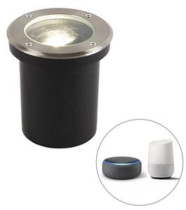 Spot îngropat inteligent pentru exterior din oțel inoxidabil, inclusiv WiFi GU10 IP65 - Delux