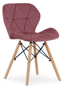 Scaun Bucatarie/Dining Kross Catifea Roz Inchis