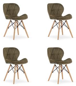 Set 4 Scaune Bucatarie/Dining Kross Catifea Maro