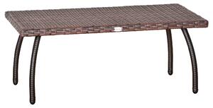 Outsunny masuta din ratan sintetic 45x45x44cm, gri | Aosom Romania