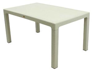 Masă grădină Vega tip ratan 80×140 Crem