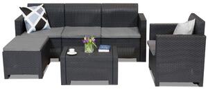 Mobilier terasă din tehnoratan Nebraska Relax Corner 5 antracit Bica