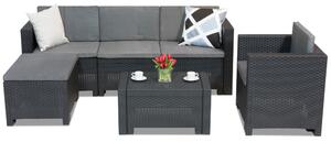 Mobilier terasă din tehnoratan Colorado Relax Corner 5 antracit Bica
