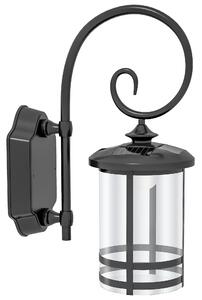 Outsunny Lampă de Exterior cu Panou Solar Impermeabil, Aprindere Automată, Lumină Solară în Aer Liber, 16.5x25.5x41 cm, Negru | Aosom Romania