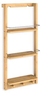Casaria Raft suspendat pentru baie BAMBOO, 28,5x10x70cm, 3 rafturi, maro