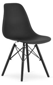 Scaun OSAKA negru cu picioare negre