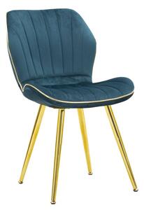 Mauro Ferretti SET SCAUNE 2 BUC PARIS SPACE TEAL / GOLD CM 46X58X77