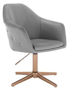 HC547CROSS Scaun gri cu bază aurie
