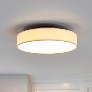 Lindby plafonieră LED Saira, Ø 30 cm, alb, textil