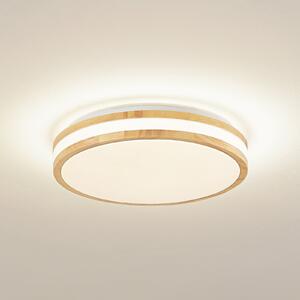 Lindby plafonieră LED Emiva, Ø 39,5 cm, CCT, lemn
