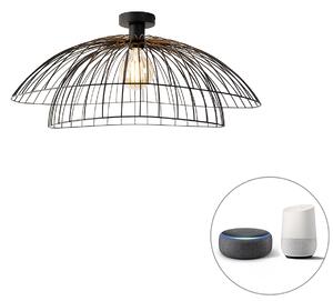 Plafoniera inteligentă neagră 60 cm inclusiv Wifi G95 - Pua