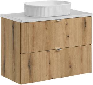 Set dulap Comad Nova Oak NOVA OAK A 82-80-2S, lavoar Comad Beyond 5 BEYOND 5 WHITE ( E-6564 ), NOVA WHITE 89-80
