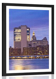Poster cu passepartout Brooklyn de noapte
