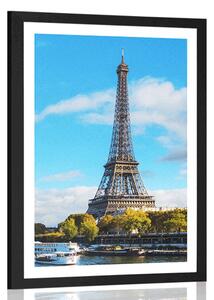 Poster cu passepartout panoramă frumoasă a Parisului