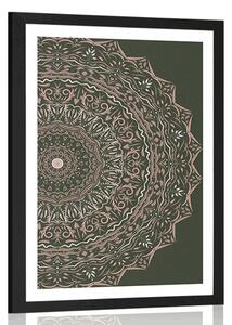 Poster cu passepartout Mandala în stilul vintage
