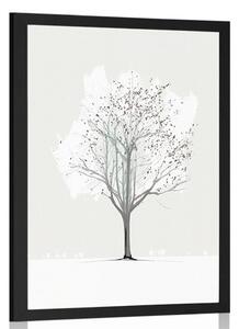 Poster copac în iarnă minimalist