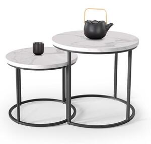 Set masute de cafea cu decor de marmura, FALKEN