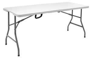 Masa de camping pliabila profesionala Rodeo cadru metalic alba 240x76x74cm