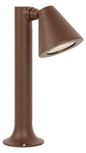 Stâlp de iluminat exterior modern maro ruginit 30 cm IP44 reglabil - Ciara