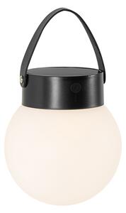 Lampă suspendată pentru exterior neagră, inclusiv LED, cu dimmer în 3 trepte, solară - Cornelia