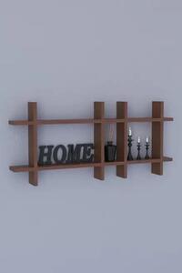 Raft perete din lemn Gozde Homs, 100 x 45 x 9 cm, maro