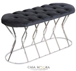 Banca argintiu / negru / Chesterfield