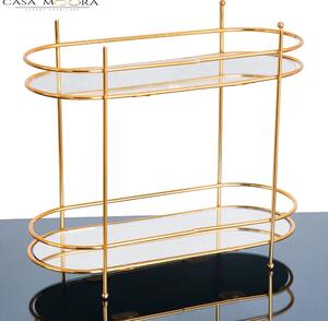Organizator metalic multifunctional cu 2 etajere