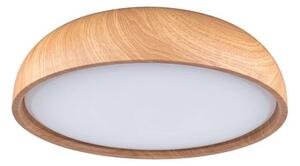 Oka LED Plafonieră IP44 Alb/Lemn - Paulmann