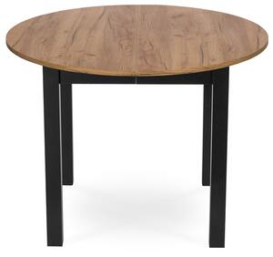 JAKS Masă rotundă extensibilă Harry 102 la 142 cm stejar craft