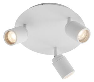 Spot modern pentru baie alb cu 3 lumini IP44 - Ducha