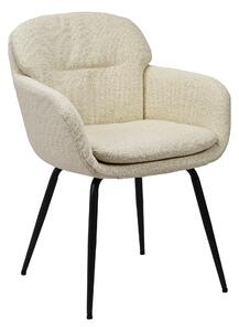 MAZZONI EXPORT GEORGIA Crem (material Monza 90) - SCAUN MODERN TAPIȚAT BOUCLÉ PENTRU SALON/SUFRAGERIE/BIROU LOFT