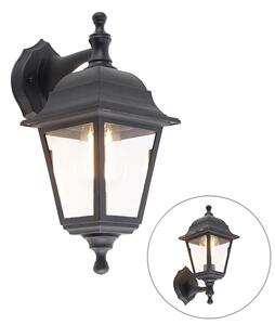 Lampă de perete clasică pentru exterior neagră IP44 - Capital