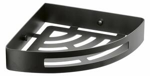GEDY 247914 Raft de colț inteligent pentru duș, 21x 4,5 x 21 cm, negru mat