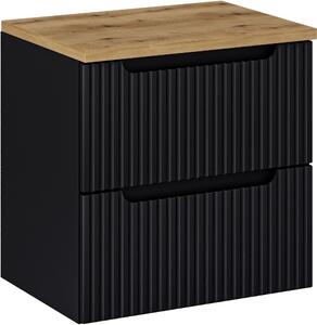 Set dulap Comad Nova Black NOVA BLACK D2 82-60-2S, blat Comad Nova Oak NOVA OAK A 89-60