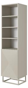 Bibliotecă Asha 50 cm pe picioare metalice din cașmir - cașmir