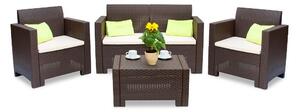 Mobilier de grădină din technorattan Nebraska Coffee 4 maro Bica