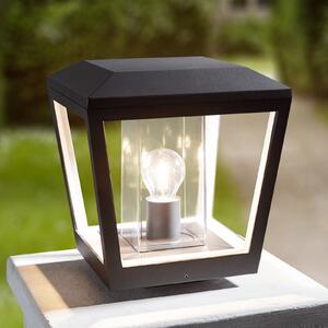 Lucande Dunia lampă cu soclu, antracit, metal, 24 cm, IP54
