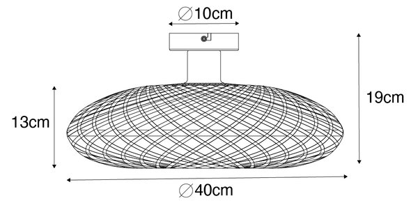 Plafoniera orientala din bambus 40 cm - Ostrava